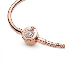 Bracelet femme pandora moments maille serpent o couronné scintillant 589046c01 - plus-de-bracelets-femmes - edora - 5