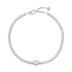 Bracelet femme pandora timeless rivière cœur scintillant 590041c01 - bracelet-argent-femme - edora - 3