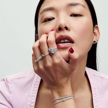 Bracelet or & argent, bracelet plaqué or, bracelet cuir & tissu (3) - bracelet-argent-femme - edora - 2