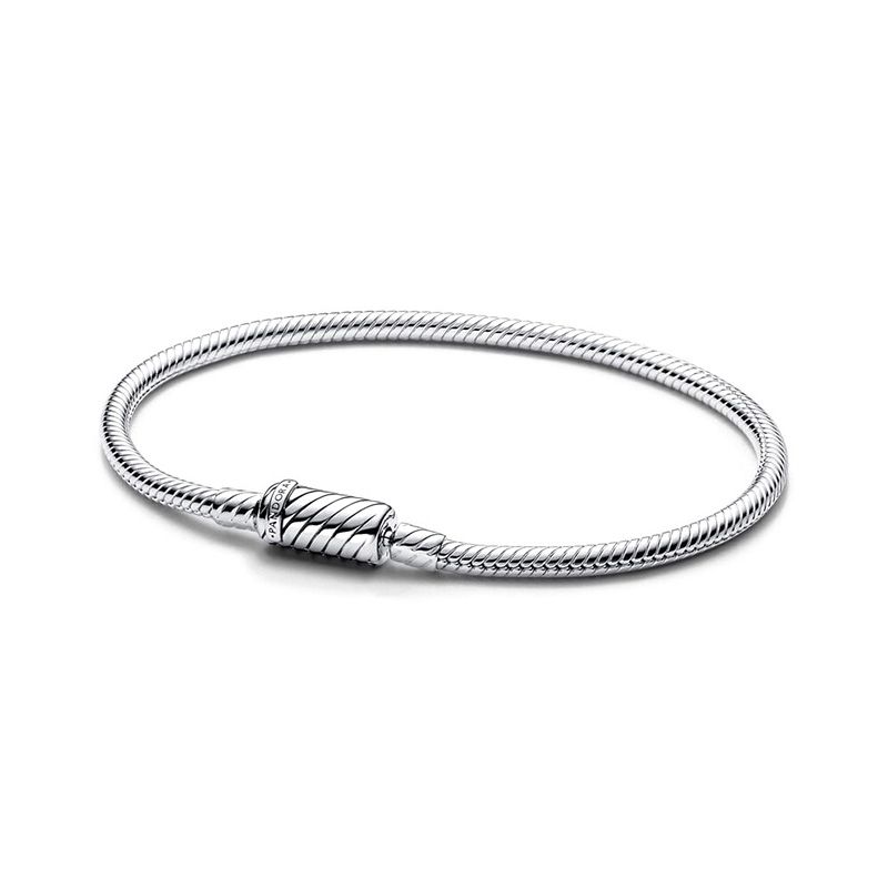 Bracelet femme pandora moments maille serpent fermoir magnétique 590122c00 - bracelet-argent-femme - edora