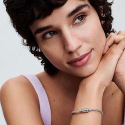 Bracelet femme pandora moments maille serpent fermoir magnétique 590122c00 - bracelet-argent-femme - edora - 1