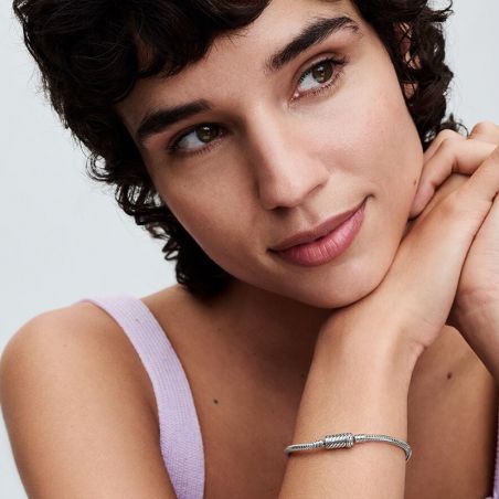 Bracelet or & argent, bracelet plaqué or, bracelet cuir & tissu (3) - bracelet-argent-femme - edora - 2