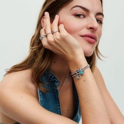 Bracelet femme pandora moments maille serpent fermoir magnétique 590122c00 - bracelet-argent-femme - edora - 3