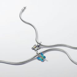 Bracelet femme pandora moments maille serpent fermoir magnétique 590122c00 - bracelet-argent-femme - edora - 4