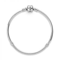 Bracelet femme pandora moments maille serpent fermoir barillet 590702hv - bracelet-argent-femme - edora - 4
