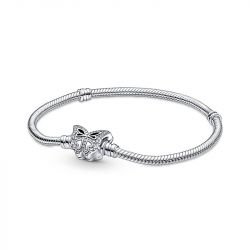 Bracelet femme pandora moments maille serpent fermoir papillon 590782c01 - bracelet-argent-femme - edora - 0