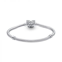 Bracelet femme pandora moments maille serpent fermoir papillon 590782c01 - bracelet-argent-femme - edora - 2