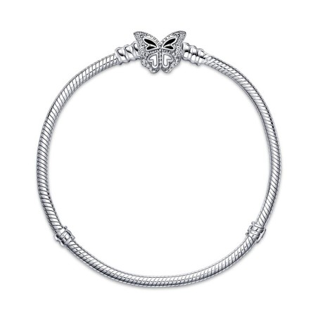 Bracelet femme pandora moments maille serpent fermoir papillon 590782c01 – bracelet argent femme