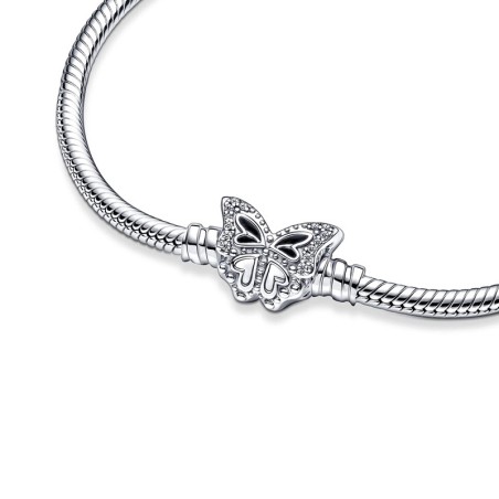 Bracelet femme pandora moments maille serpent fermoir papillon 590782c01 – bracelet argent femme
