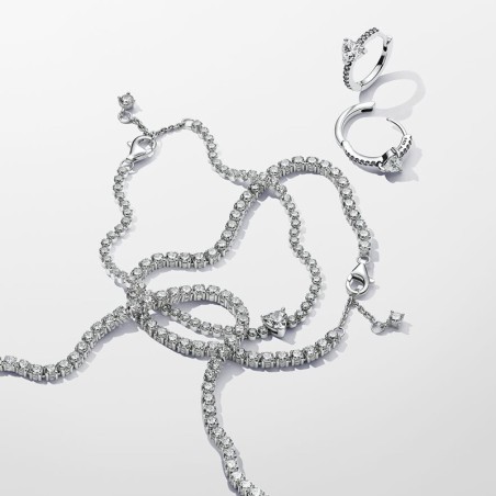 Bracelet femme pandora timeless rivière scintillant 591469c01 – bracelet argent femme