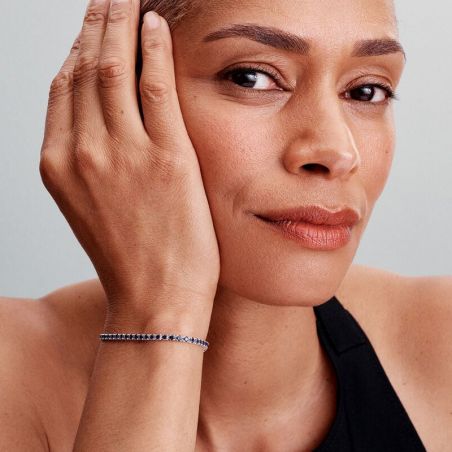 Bracelet or & argent, bracelet plaqué or, bracelet cuir & tissu - bracelet-argent-femme - edora - 2