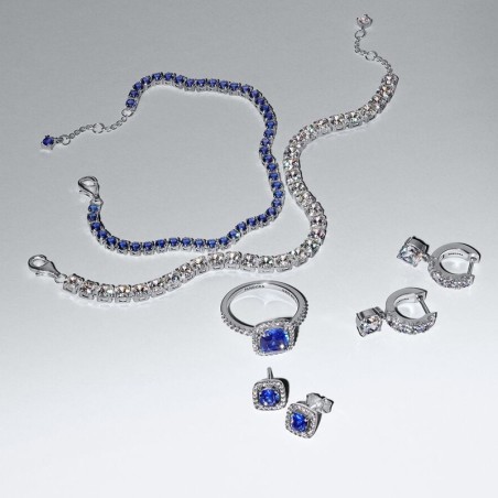 Bracelet femme pandora rivière bleu scintillant 591469c02 – bracelet argent femme