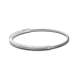 Bracelet femme pandora signature jonc pavé i-d 592313c01 - bracelet-argent-femme - edora - 0