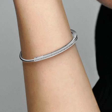 Bracelet or & argent, bracelet plaqué or, bracelet cuir & tissu (3) - bracelet-argent-femme - edora - 2