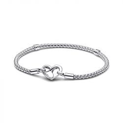 Bracelet femme pandora moments maille cloutée 592453c00 - bracelet-argent-femme - edora - 0