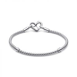 Bracelet femme pandora moments maille cloutée 592453c00 - bracelet-argent-femme - edora - 2