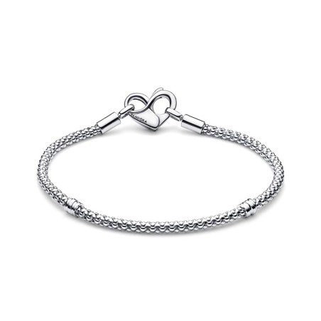 Bracelet femme pandora moments maille cloutée 592453c00 – bracelet argent femme