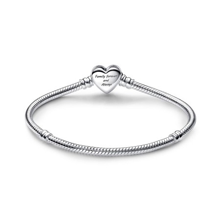 Bracelet femme pandora maille serpent fermoir cœur infini scintillant 592645c01 – bracelet argent femme