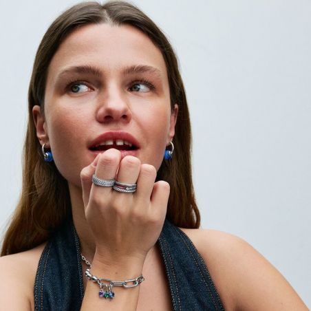 Bracelet or & argent, bracelet plaqué or, bracelet cuir & tissu (3) - bracelet-argent-femme - edora - 2