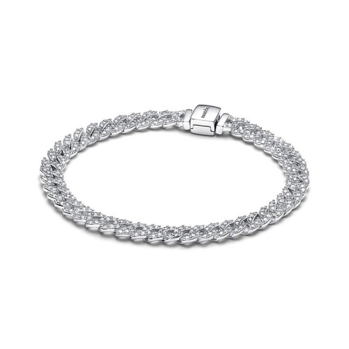 Bracelet Femme Pandora Timeless Maille Cubaine Pavé 593008C01