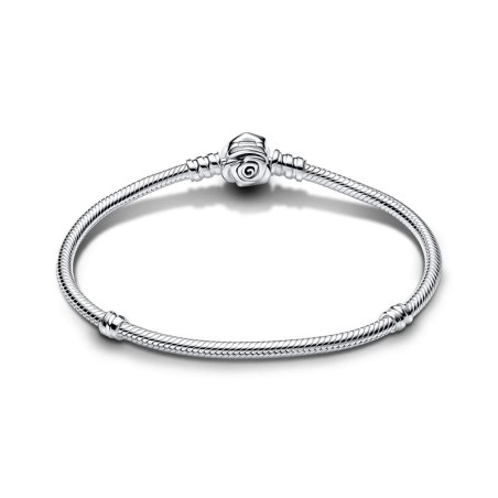 Bracelet femme pandora moments maille serpent fermoir rose en fleur 593211c00 – bracelet argent femme