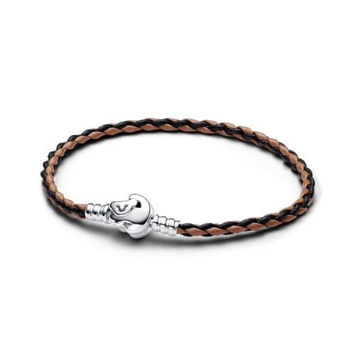 Bracelet Femme Pandora Momentsen Cuir Tressé Disney Le Roi Lion 593361C01