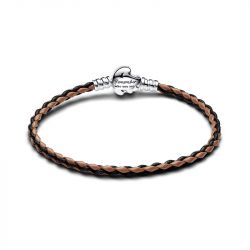 Bracelet femme pandora moments en cuir tressé disney le roi lion 593361c01 - bracelet-cuir-femme - edora - 2