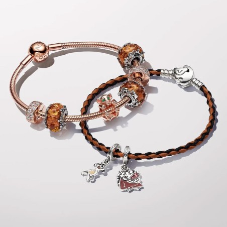 Bracelet femme pandora moments en cuir tressé disney le roi lion 593361c01 – bracelet cuir femme