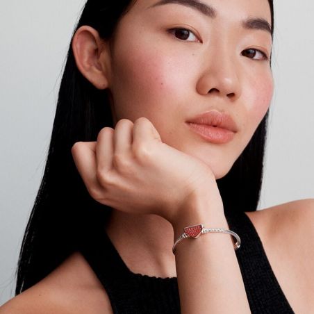 Bracelet or & argent, bracelet plaqué or, bracelet cuir & tissu (2) - bracelet-argent-femme - edora - 2