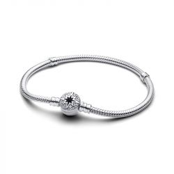 Bracelet femme pandora moments maille serpent fermoir Étoile polaire 593584c01 - bracelet-argent-femme - edora - 0