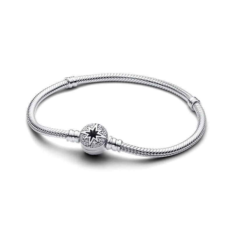Bracelet femme pandora moments maille serpent fermoir Étoile polaire 593584c01 - bracelet-argent-femme - edora