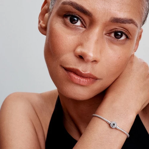 Bracelet Femme Pandora Moments Maille Serpent Fermoir Étoile Polaire 593584C01
