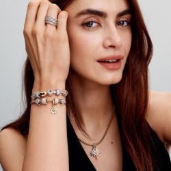 Bracelet femme pandora moments maille serpent fermoir Étoile polaire 593584c01 - bracelet-argent-femme - edora - 3