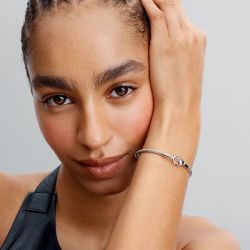 Bracelet femme pandora moments fermoir clouté & chaîne 593681c00 - bracelet-argent-femme - edora - 3