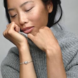 Bracelet femme pandora moments jonc fermoir cœur 596268 - bracelet-argent-femme - edora - 1