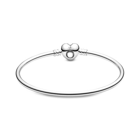 Bracelet femme pandora moments jonc fermoir cœur 596268 – bracelet argent femme
