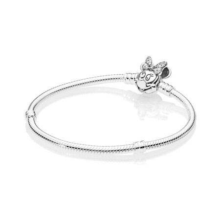 Bracelet femme pandora moments maille serpent fermoir disney pandora moments pavé minnie 597770cz – bracelet argent femme