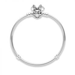 Bracelet femme pandora moments maille serpent fermoir disney pandora moments pavé minnie 597770cz - bracelet-argent-femme - edora - 4