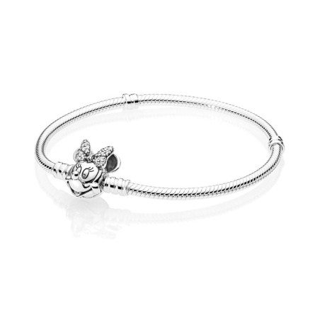 Bracelet femme pandora moments maille serpent fermoir disney pandora moments pavé minnie 597770cz – bracelet argent femme