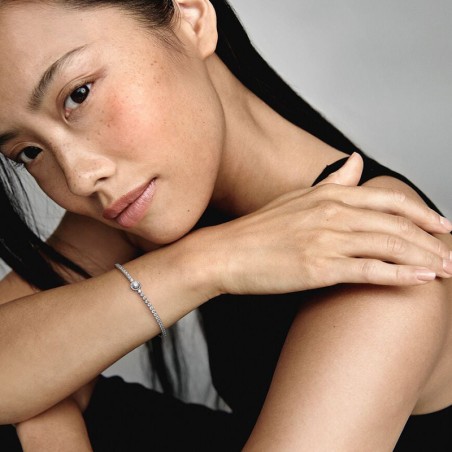 Bracelet femme pandora timeless rivière halo scintillant 599416c01 – bracelet argent femme