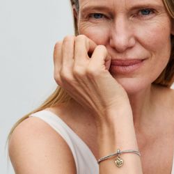 Charm femme pandora pendant moments double mum (maman) gravable diamant de synthèse 763237c01 - charms - edora - 1