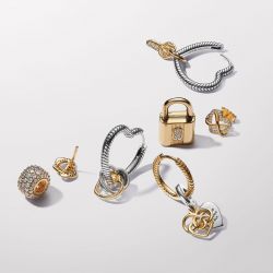 Charm femme pandora pendant moments double mum (maman) gravable diamant de synthèse 763237c01 - charms - edora - 6