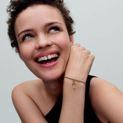 Charm femme pandora pendant double gravable diamant de synthèse tour eiffel de paris 763344c01 - charms - edora - 1