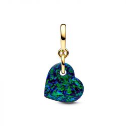 Charm femme pandora pendant moments cœur vert opalescent 763348c01 - charms - edora - 2