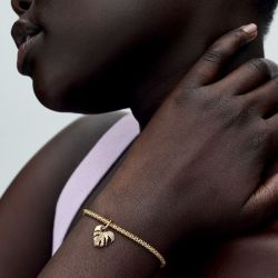 Charm femme pandora pendant feuille de monstera scintillant 763349c01 - charms - edora - 1