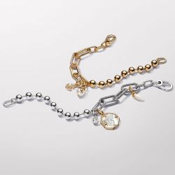 Mini charm femme pandora me pendant nacré serpent 763375c01 - charms - edora - 5