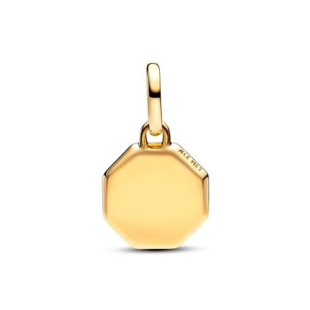 Mini charm femme pandora médaillon gravable bleu 763388c01 – charms