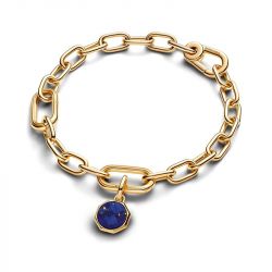 Mini charm femme pandora médaillon gravable bleu 763388c01 - charms - edora - 4