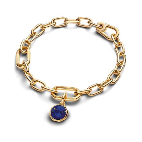 Mini charm femme pandora médaillon gravable bleu 763388c01 – charms