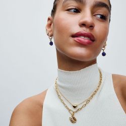 Mini charm femme pandora médaillon gravable bleu 763388c01 - charms - edora - 5